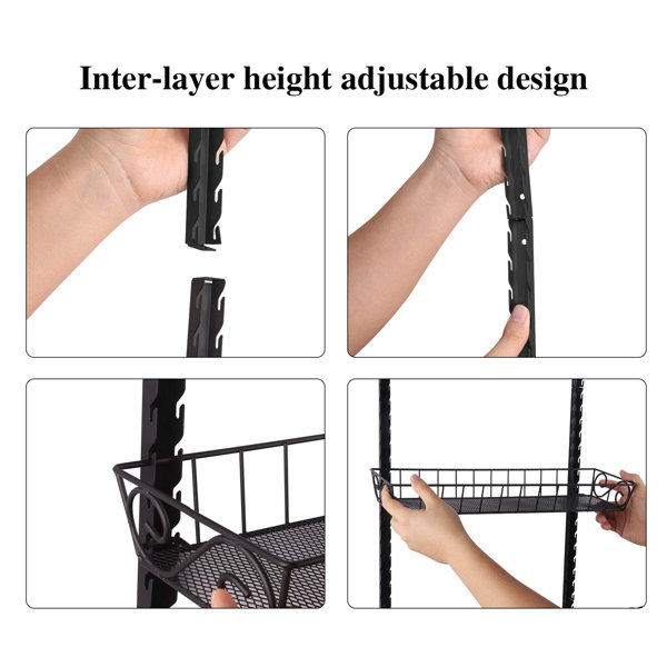 Prep & Savour Wall / Under Mounted Spice Rack with Adjustable